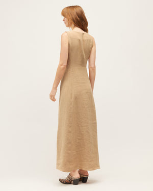 NEXT LIFETIME DRESS | CAMEL LINEN