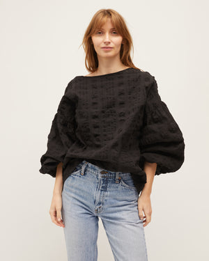 
            
                Load image into Gallery viewer, BELLA BLOUSE | BLACK RAISED PLAID
            
        