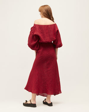 LOUIE DRESS | RED SHOT LINEN