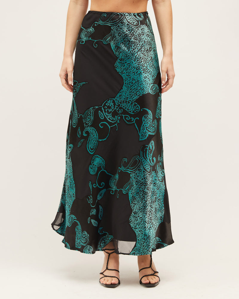 
            
                Load image into Gallery viewer, WRAY SKIRT | SILK DEVORE
            
        