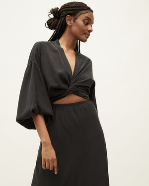 Isabel Wrap Top / Sandwash Silk