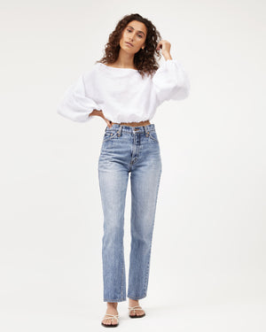 LOUIE CROP | WHITE LINEN