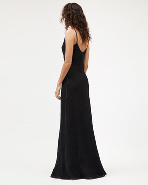 Sloane Dress / Black Textured Linen